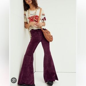 🤍NEW Free People Just Float On Velvet Flare Jean🤍